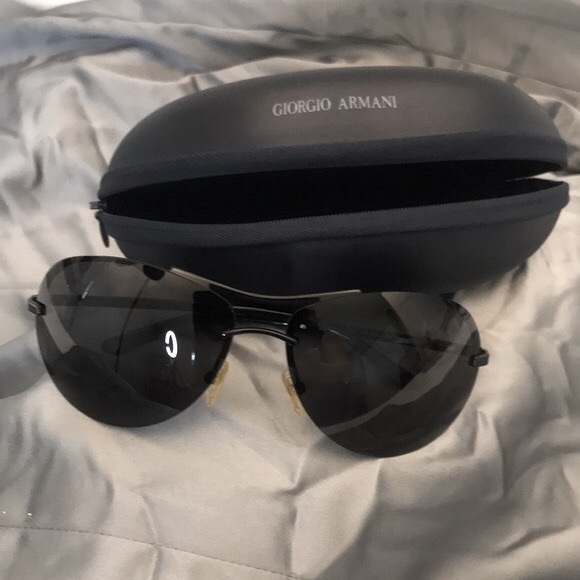 Giorgio Armani Mens Sunglasses Black - Picture 2 of 7
